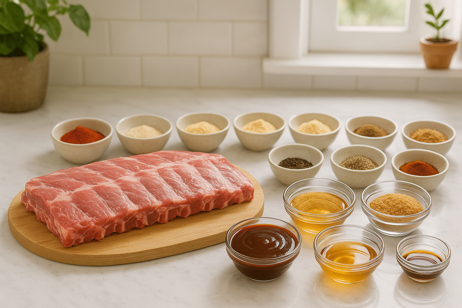 Ingredientes para hacer Costillas A La Barbacoa Ingredientes para hacer Costillas A La Barbacoa