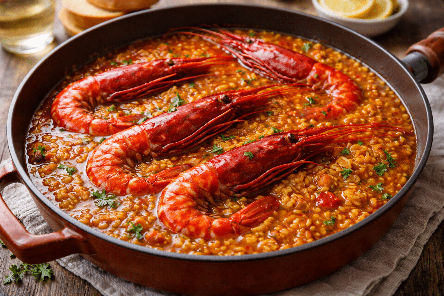 Arroz Caldoso con Carabineros Arroz Caldoso con Carabineros