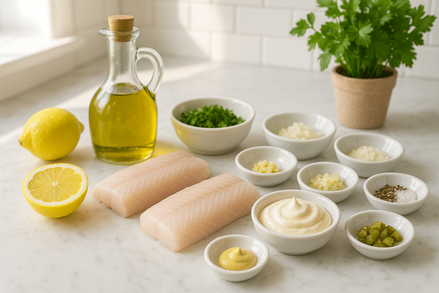 Merluza en salsa Tartara Merluza en salsa Tartara