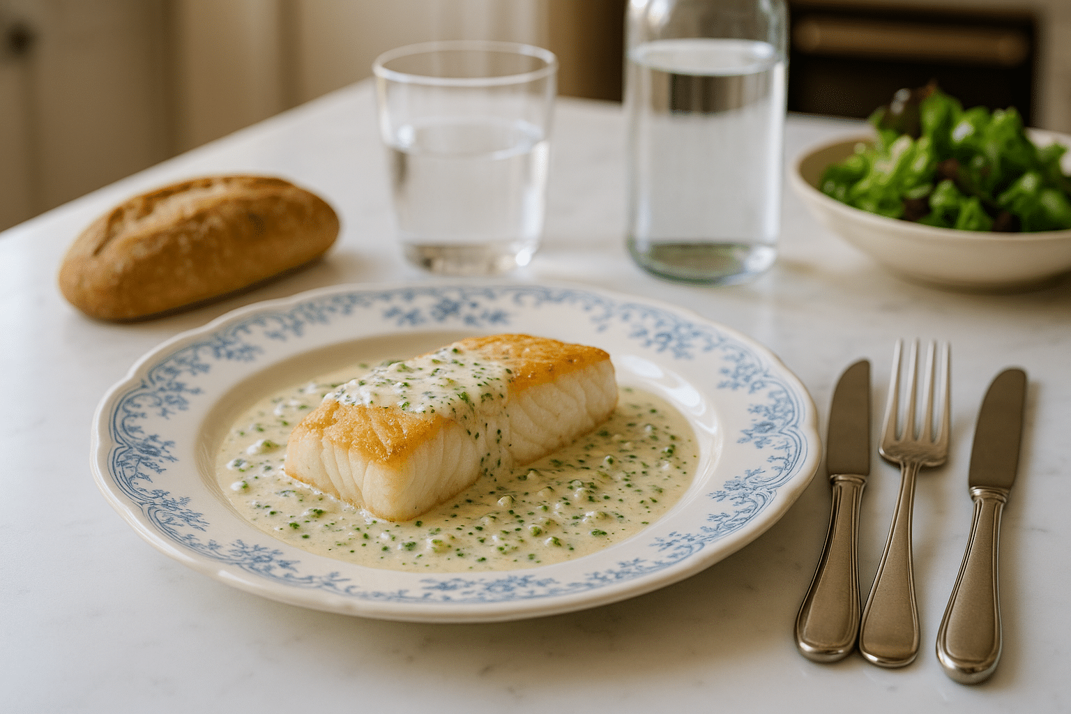 Merluza en salsa Tartara Merluza en salsa Tartara