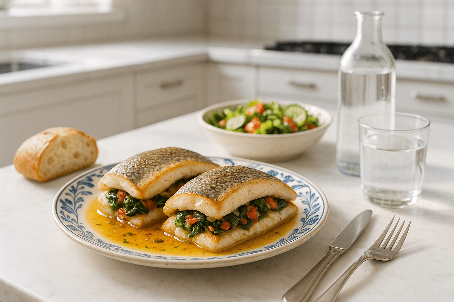 Lubina rellena Lubina rellena