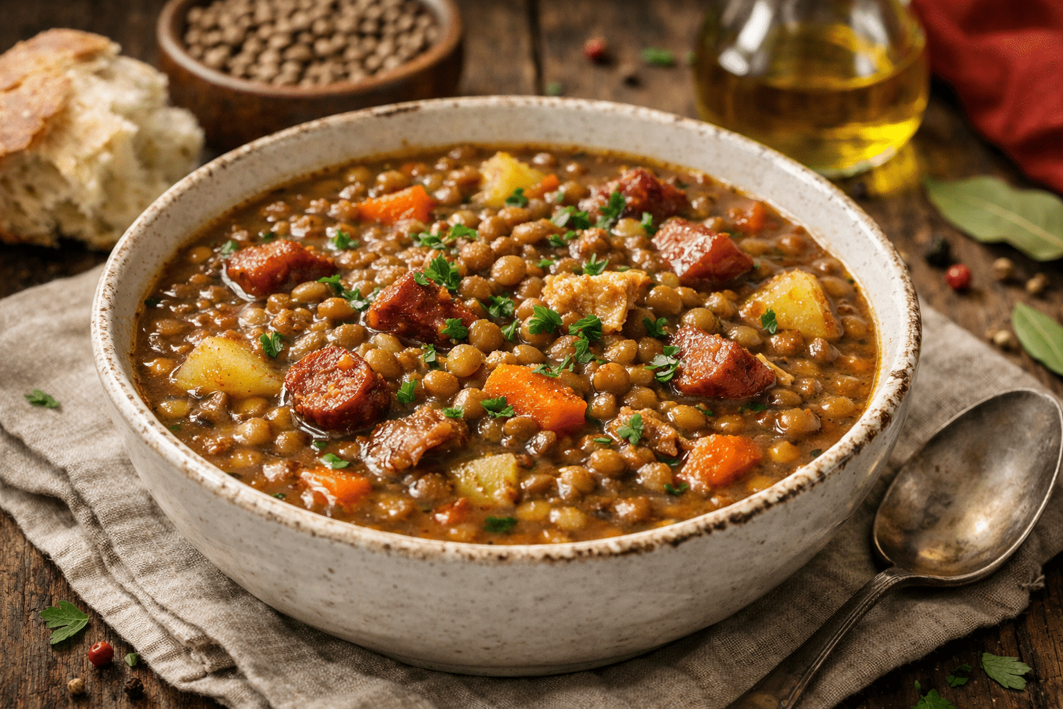 Receta de Lentejas caseras Receta de Lentejas caseras