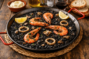 Arroz negro Valenciano receta casera paso a paso