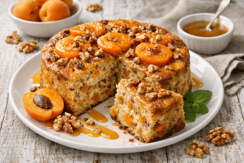 Pudin de albaricoques y nueces