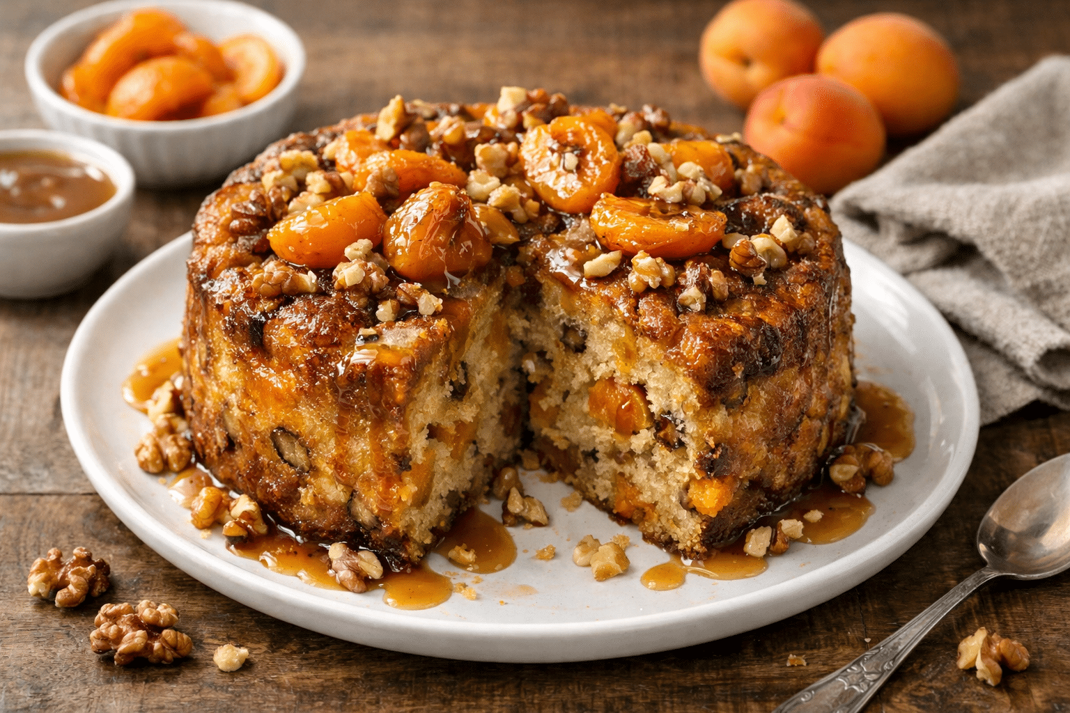 Pudin de albaricoques y nueces Pudin de albaricoques y nueces