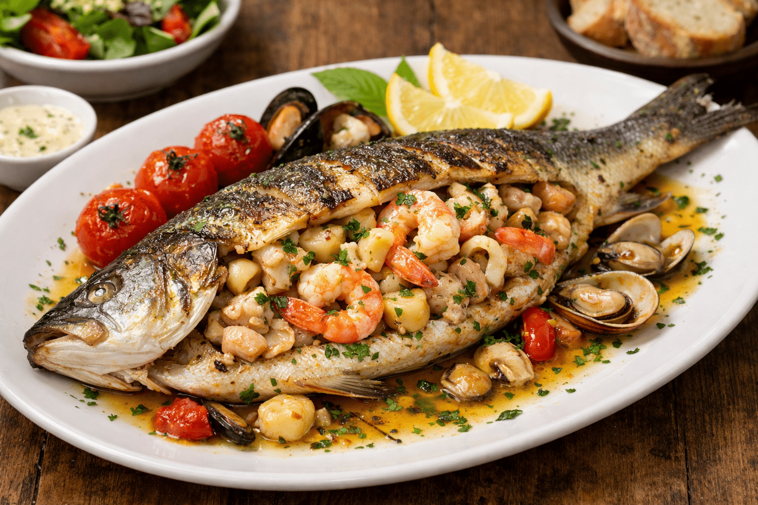 Lubina rellena Lubina rellena