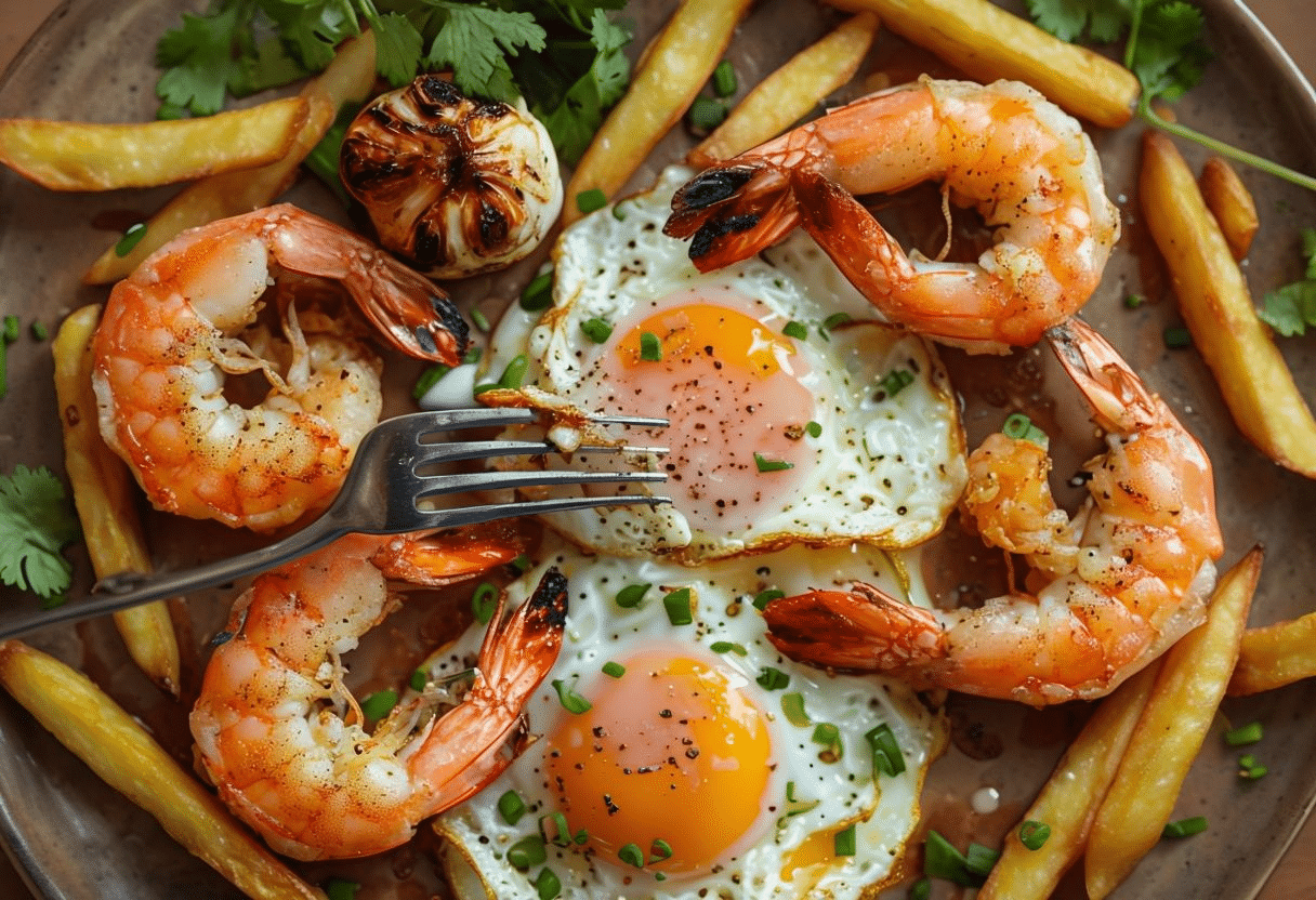 Instrucciones para hacer Huevos Escalfados con Gambas Instrucciones para hacer Huevos Escalfados con Gambas