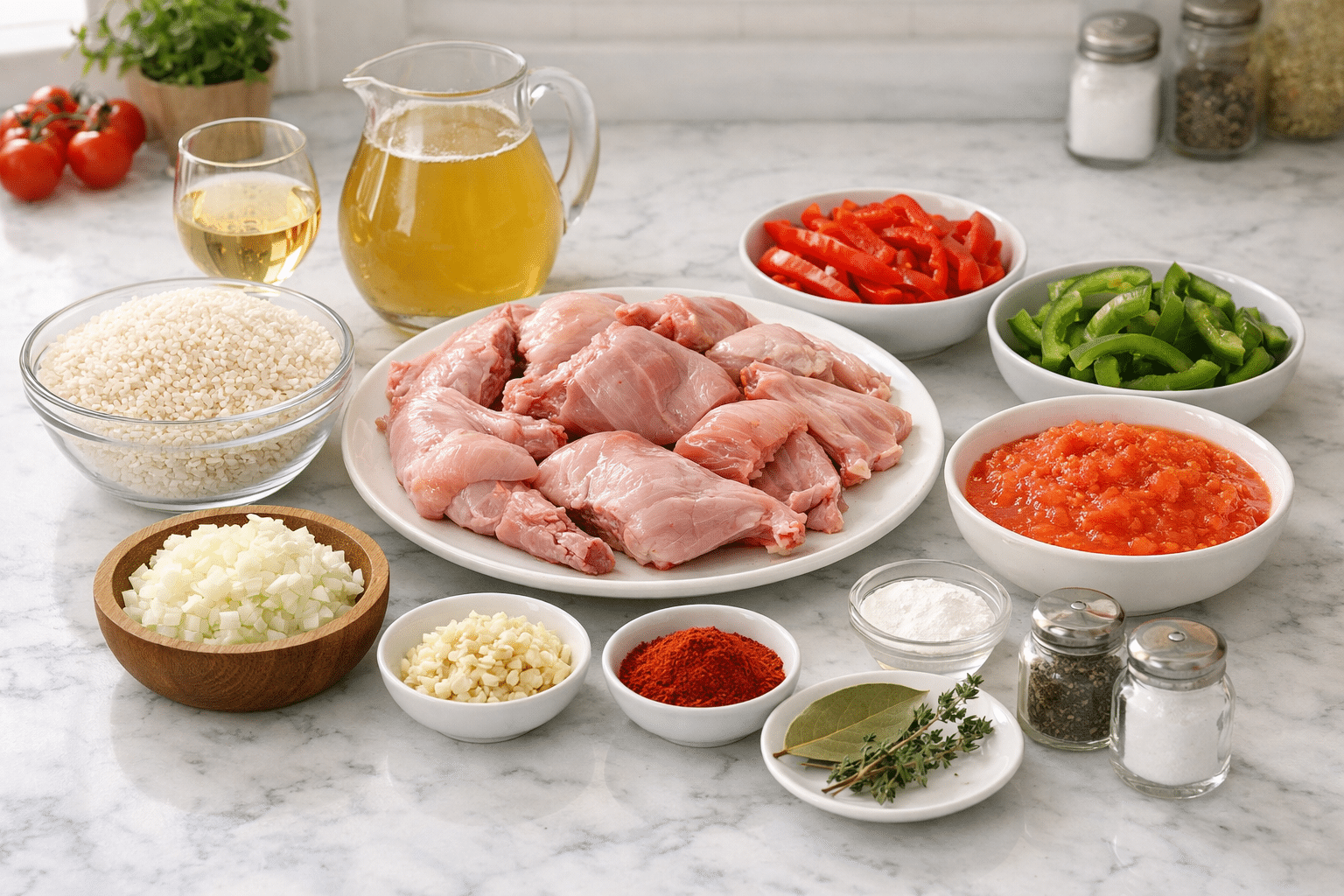 Arroz con conejo a la Cacereña Ingredientes Arroz con conejo a la Cacereña