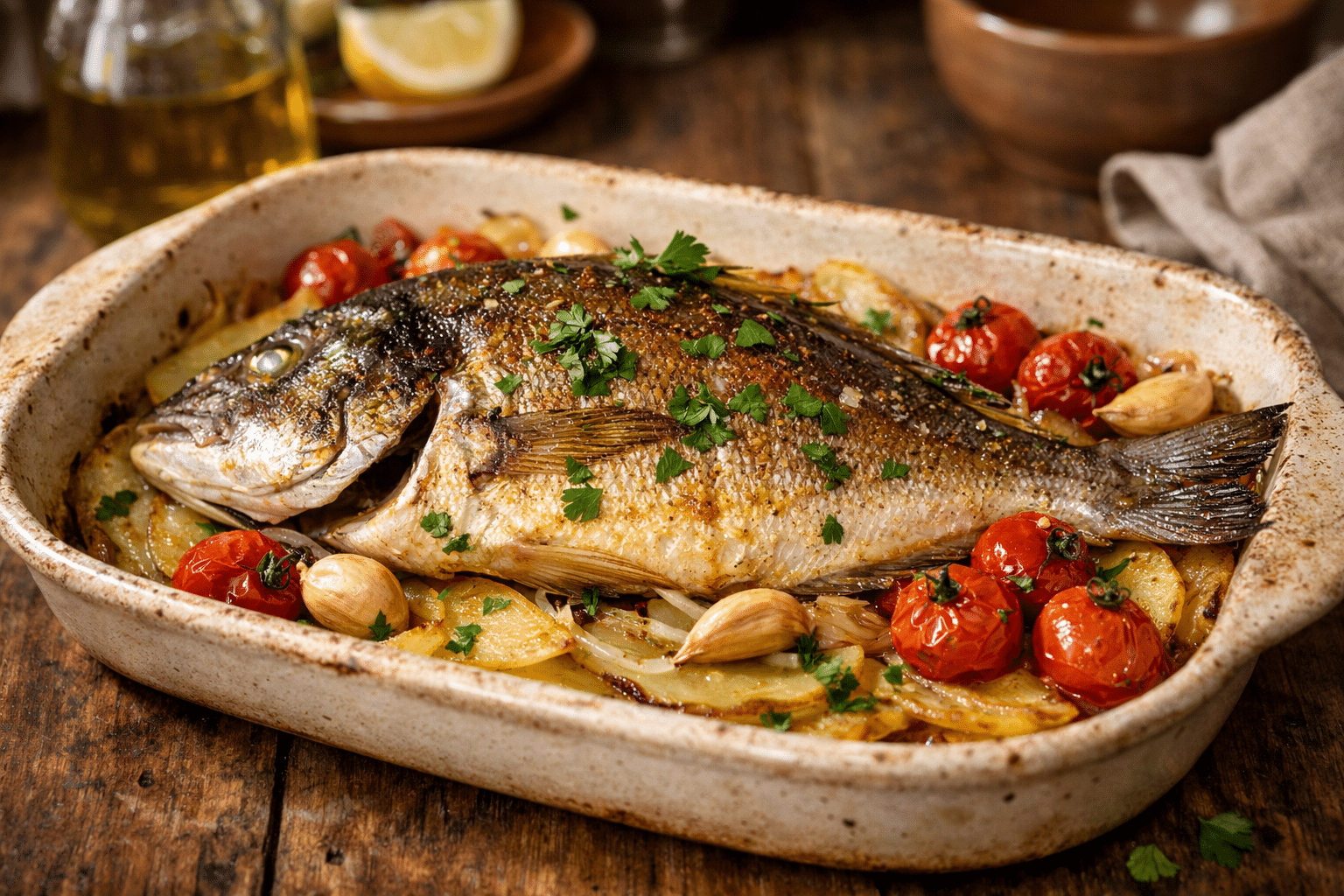 Dorada Al Horno Cómo hacer receta dorada al horno Casera