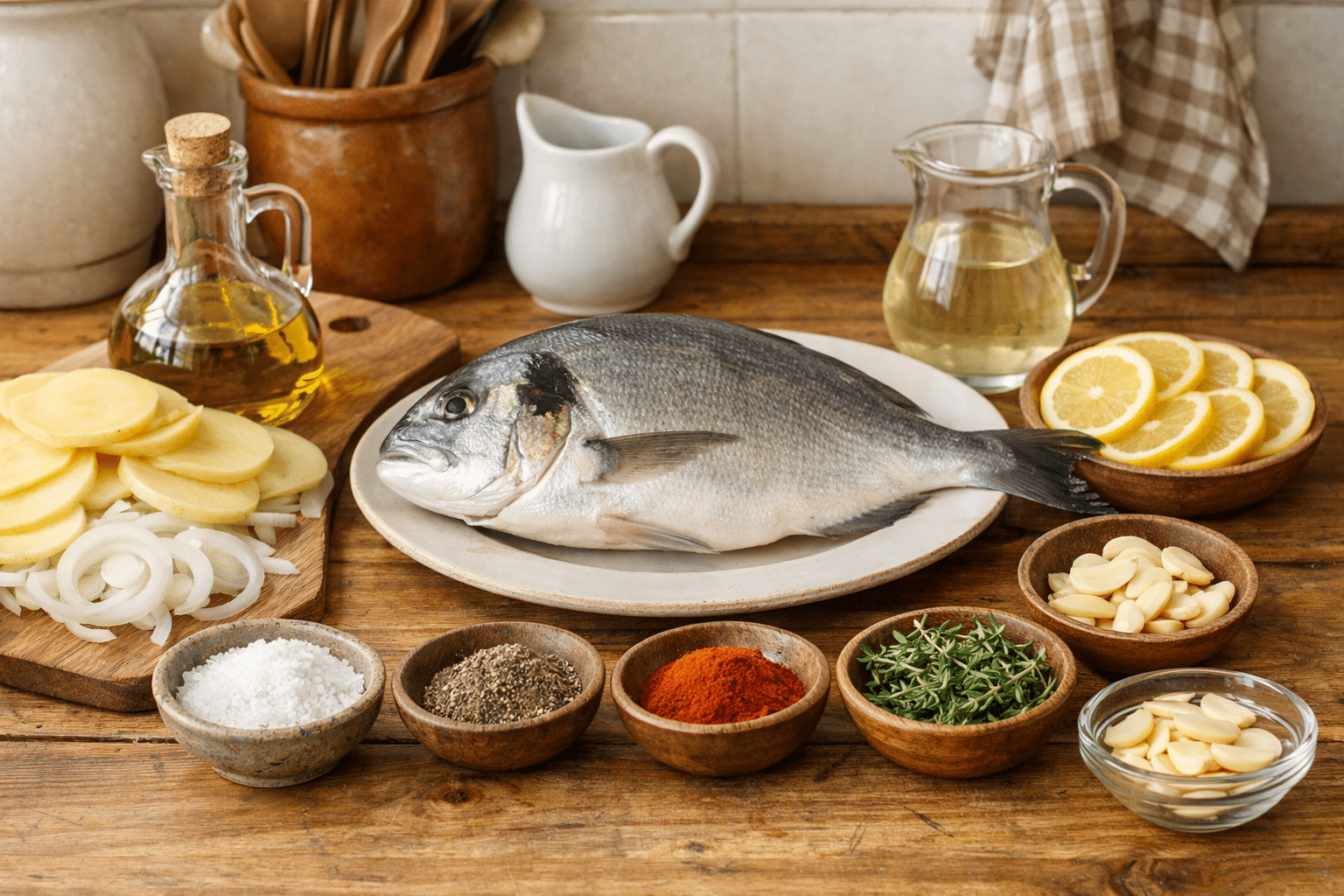 Dorada Al Horno Ingredientes para la Receta Dorada Al Horno