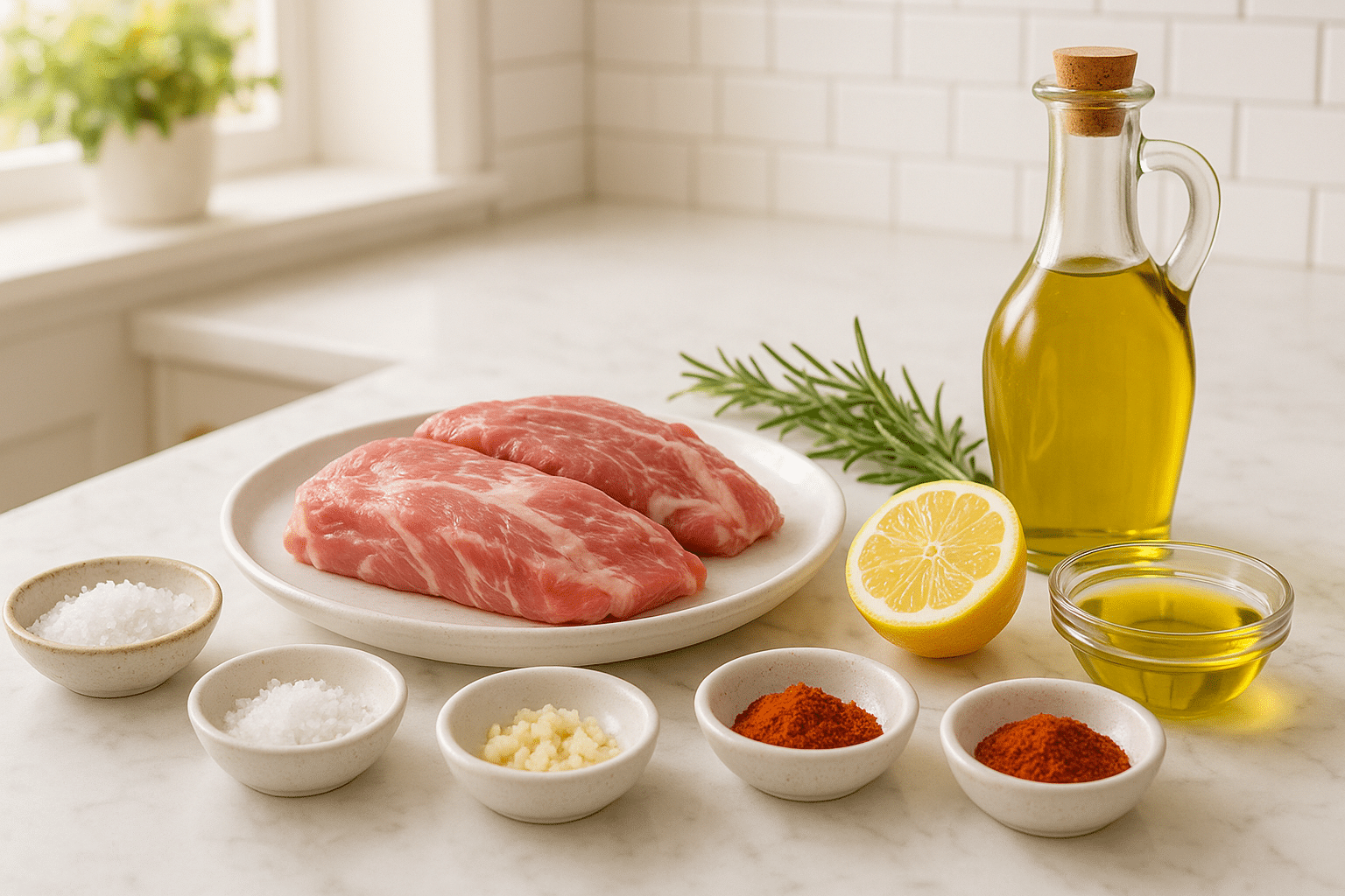 Ingredientes para hacer el Secreto de cerdo ibérico Ingredientes para hacer el Secreto de cerdo ibérico