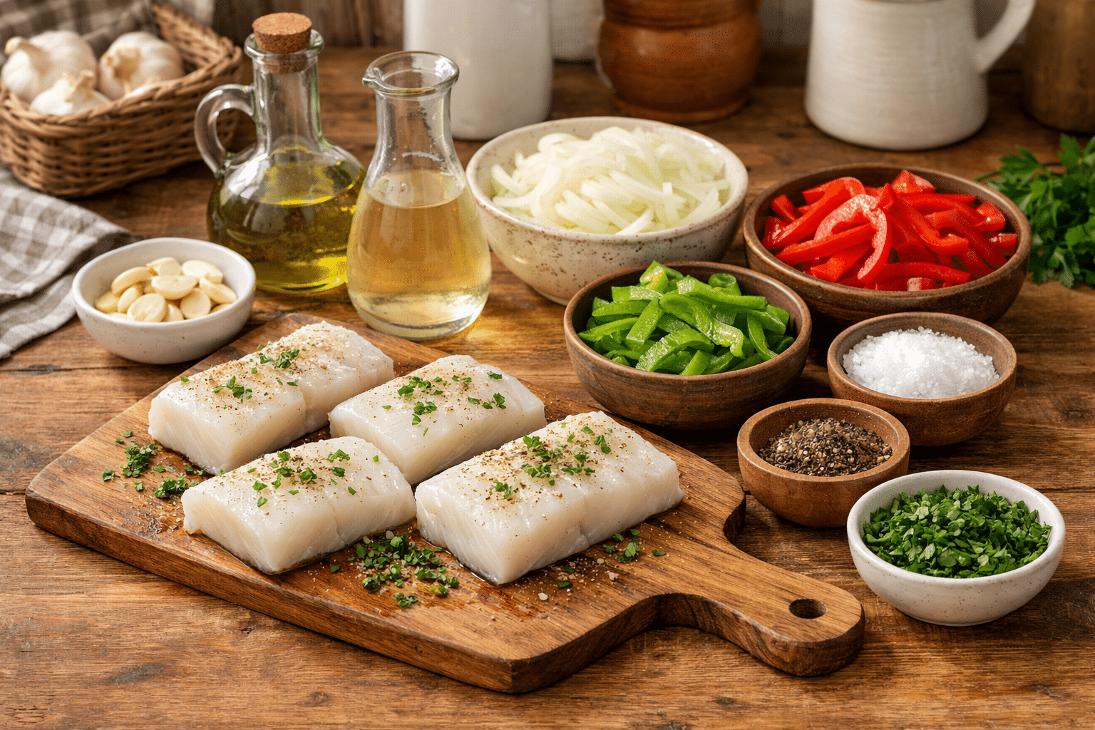 Bacalao al horno Ingredientes para el Bacalao al horno