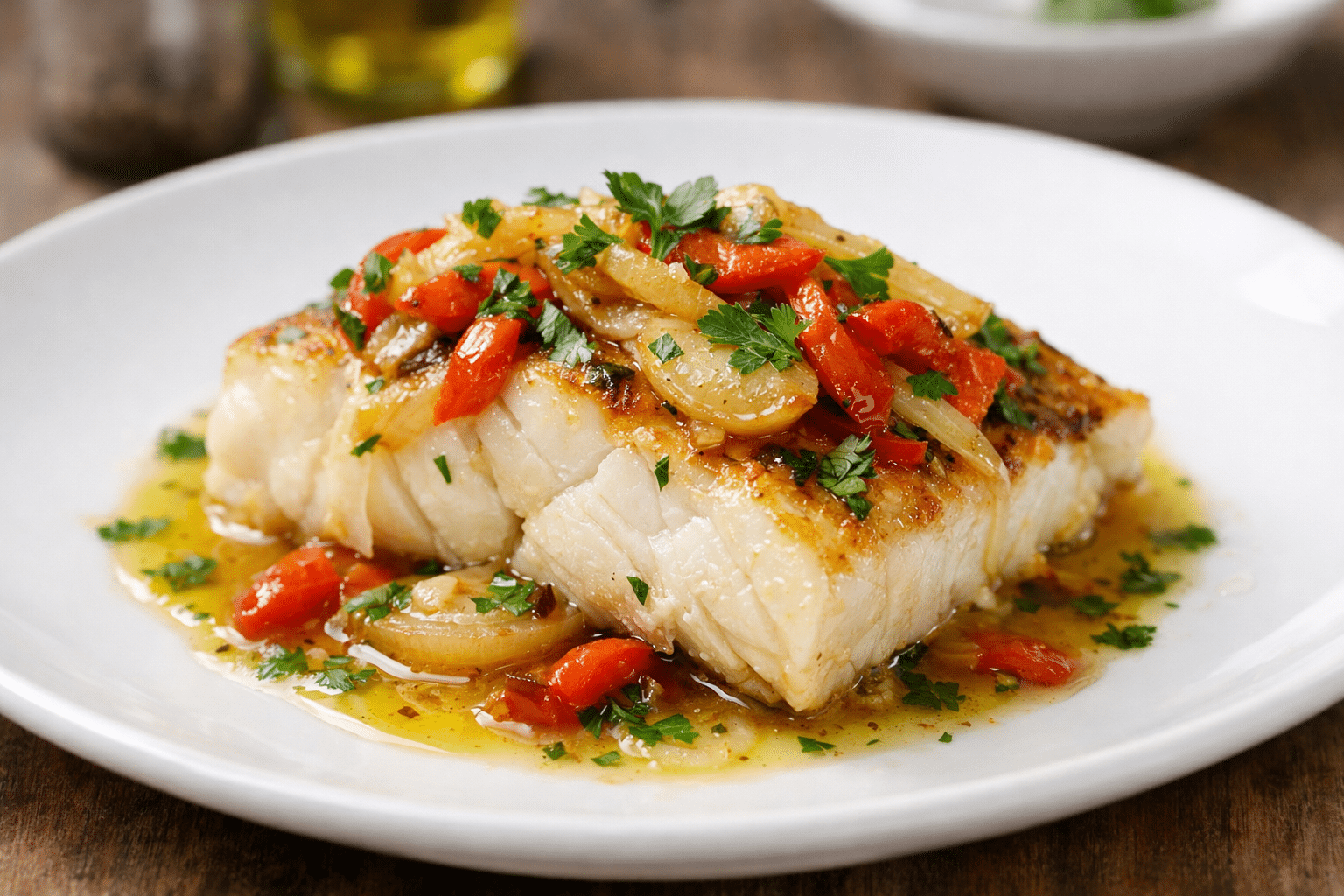 Bacalao al horno Servir el bacalao al horno