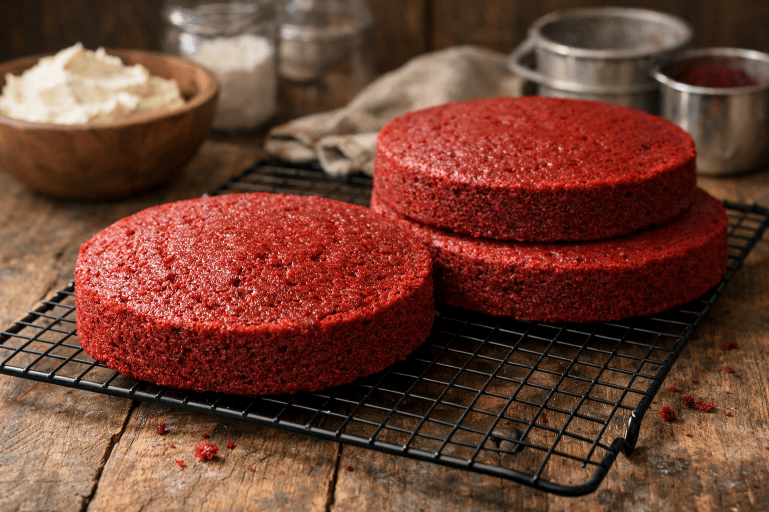 Receta De Tarta Red Velvet Hornear el Bizcocho