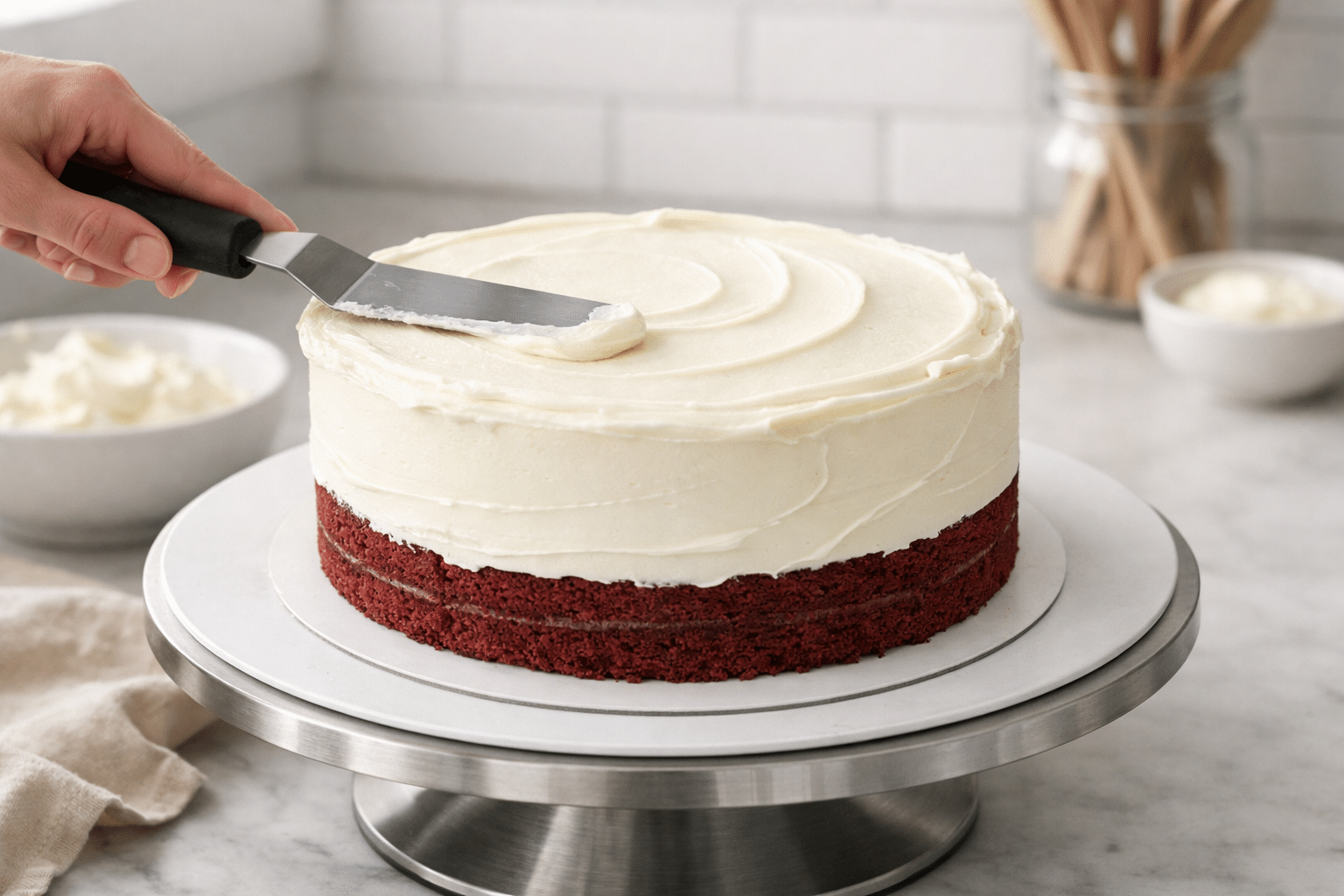 Receta De Tarta Red Velvet Preparar la crema de queso