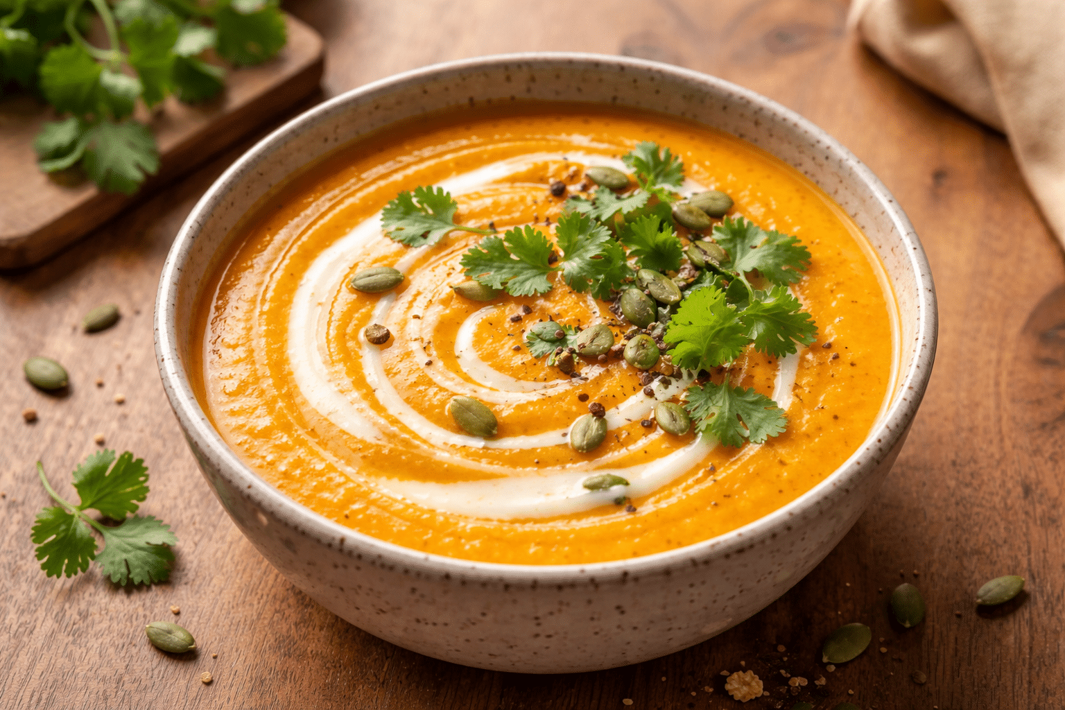 Sopa de zanahoria vegana fácil, cremosa y saludable