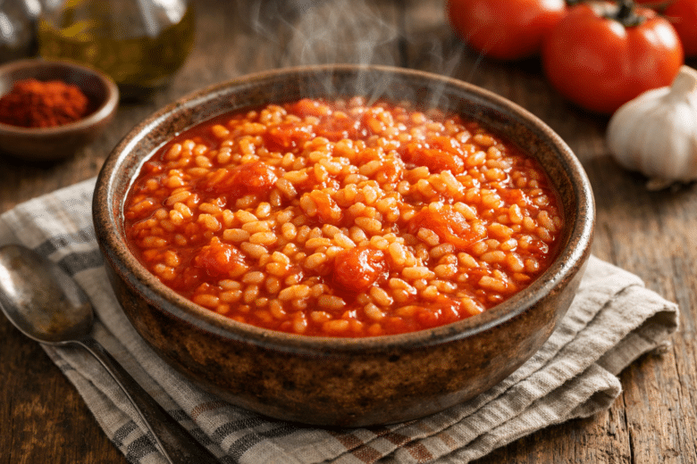Guiso de arroz con tomate