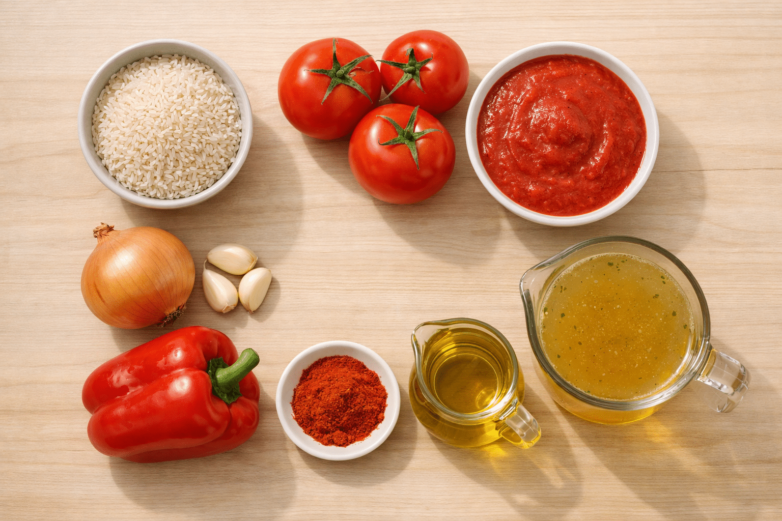 Guiso de arroz con tomate Guiso de arroz con tomate receta casera paso a paso