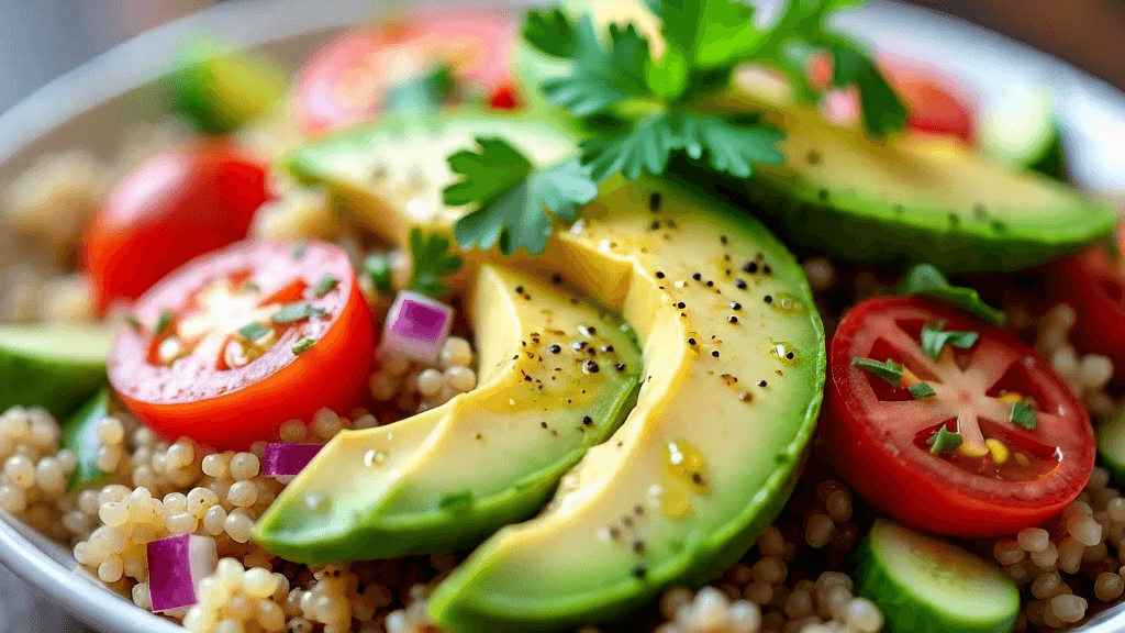 Ensalada Fácil De Quinoa Y Aguacate Ensalada Fácil De Quinoa Y Aguacate