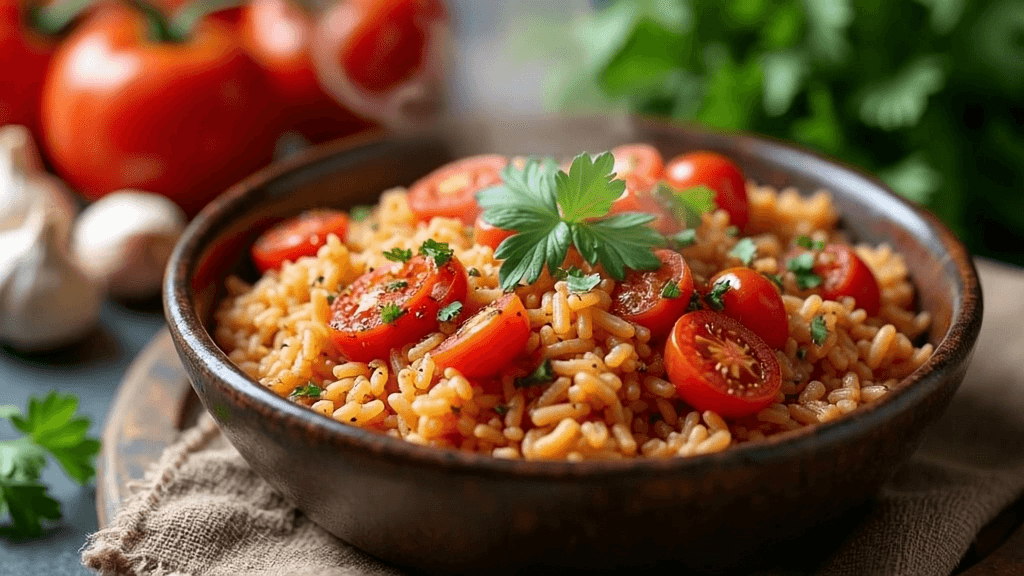 Guiso de arroz con tomate Guiso de arroz con tomate