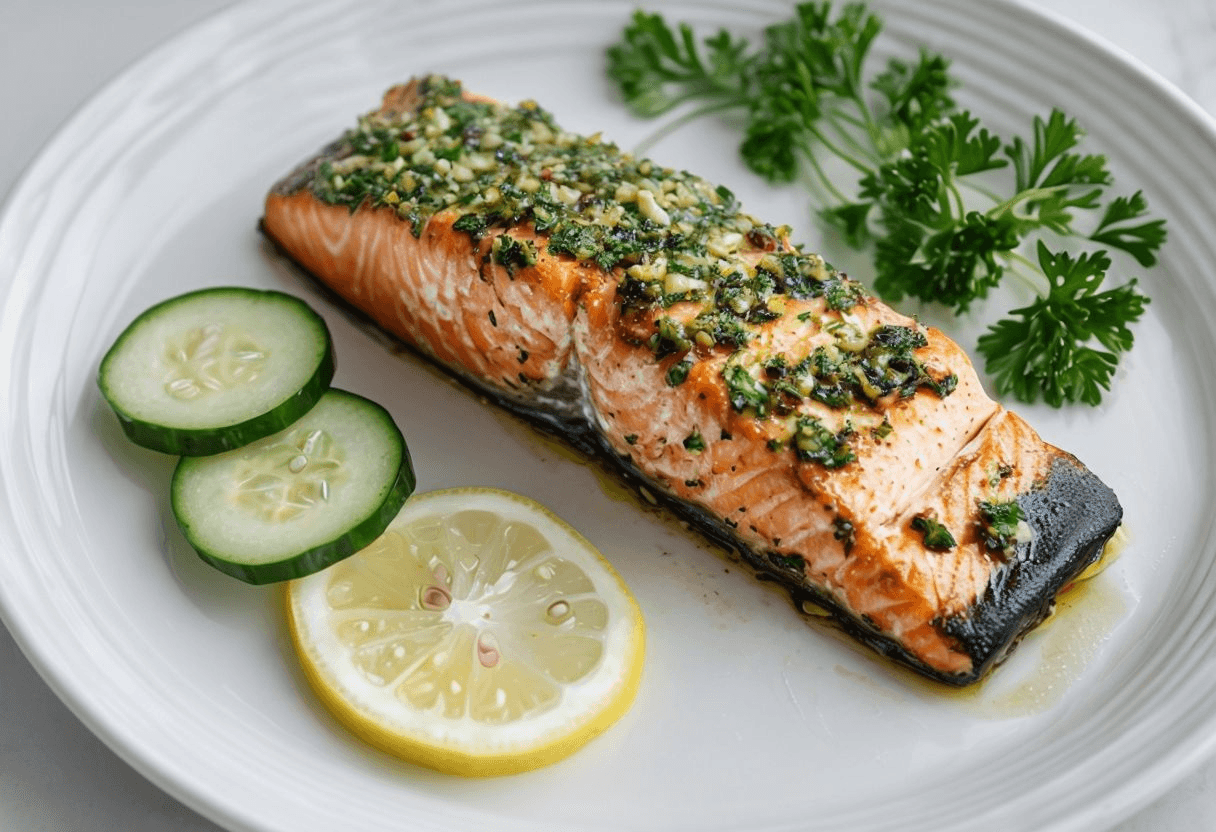 Salmón con hierbas de limón Salmón con hierbas de limón