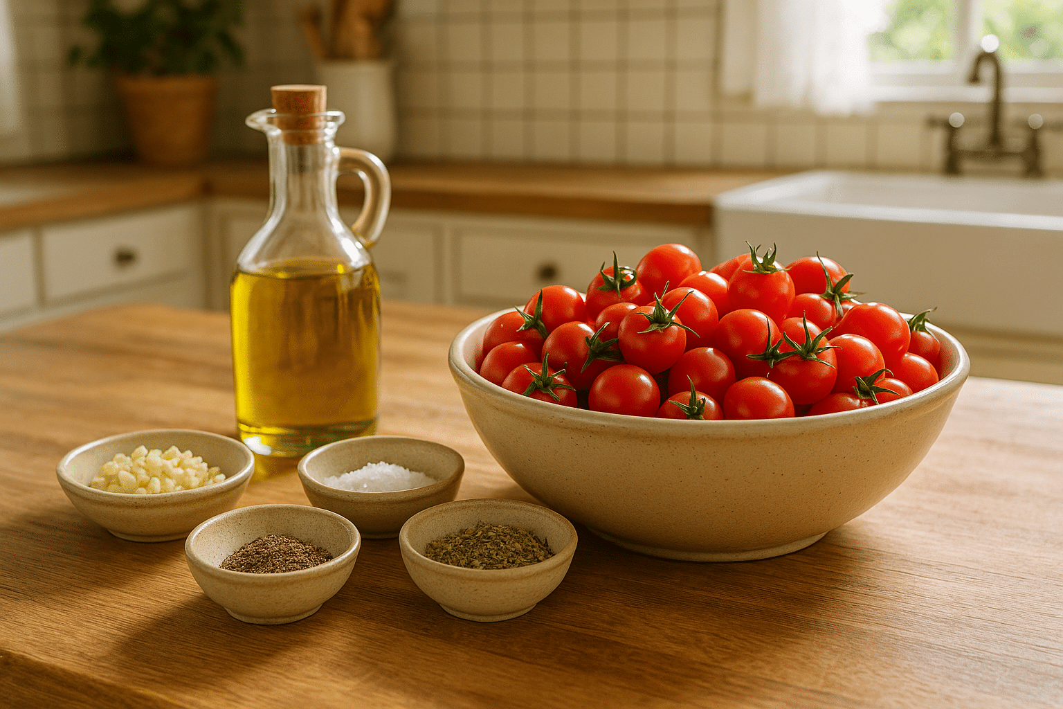 Receta de Tomates Cherry al Horno con Ajo Ingredientes Tomates Cherry al Horno con Ajo