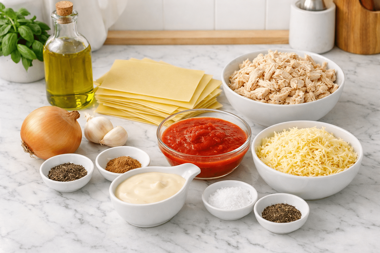 Lasaña De Pollo Lasaña De Pollo receta casera paso a paso