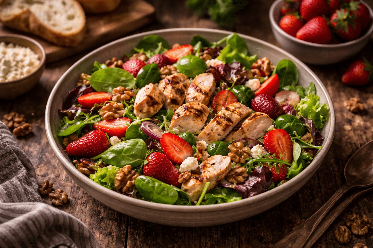 Ensalada De Pollo Con Fresas Cómo hacer ensalada de pollo con fresas paso a paso