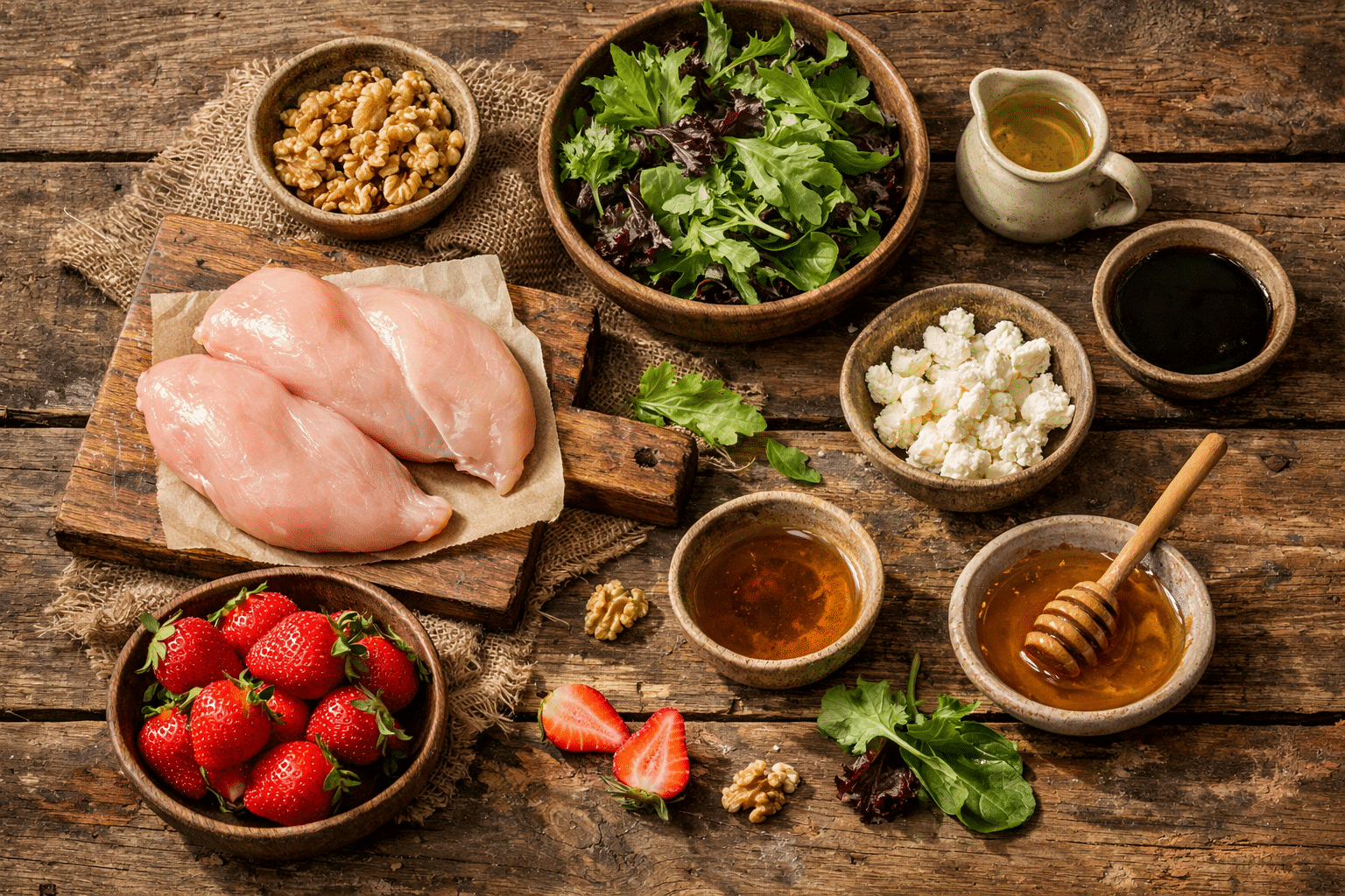 Ensalada De Pollo Con Fresas Ensalada De Pollo Con Fresas