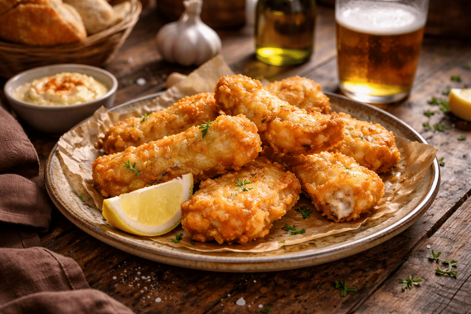 Bacalao rebozado con cerveza Bacalao rebozado con cerveza al estilo Labra