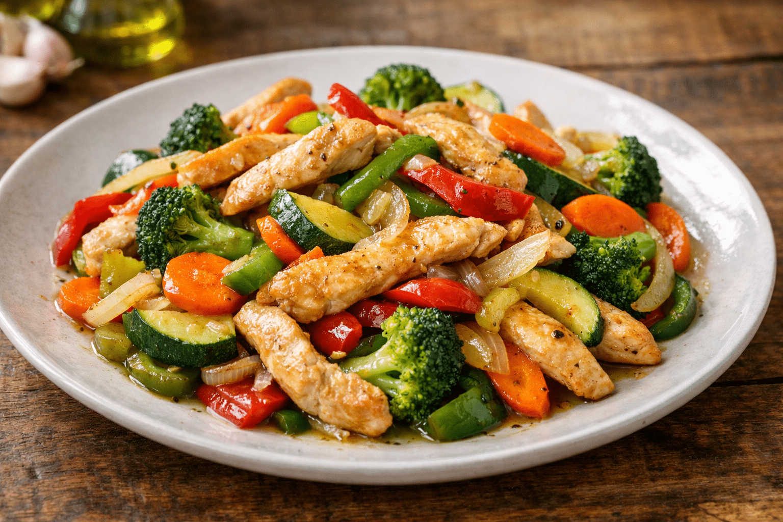 Salteado De Pollo Con Verduras Salteado De Pollo Con Verduras