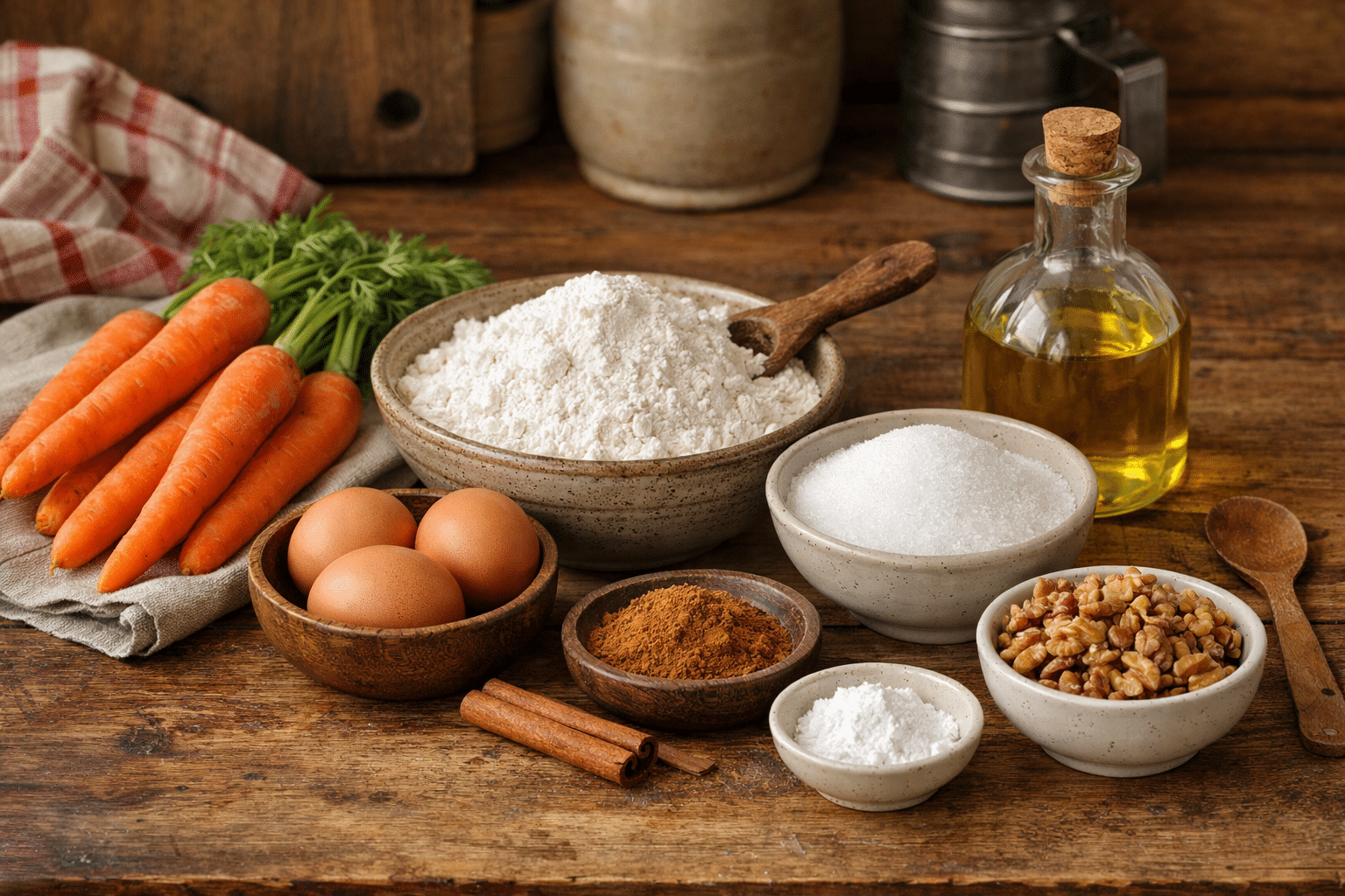 Bizcocho de zanahoria Ingredientes para hacer bizcocho de zanahoria