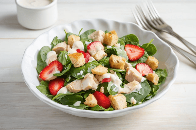 Ensalada De Pollo Con Fresas receta casera paso a paso