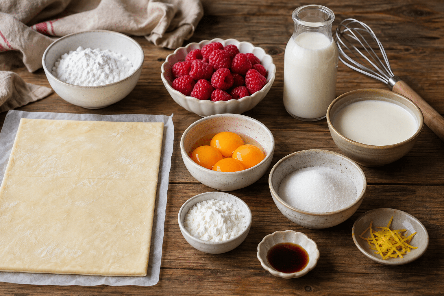 Milhojas de crema Ingredientes para Milhojas de Crema
