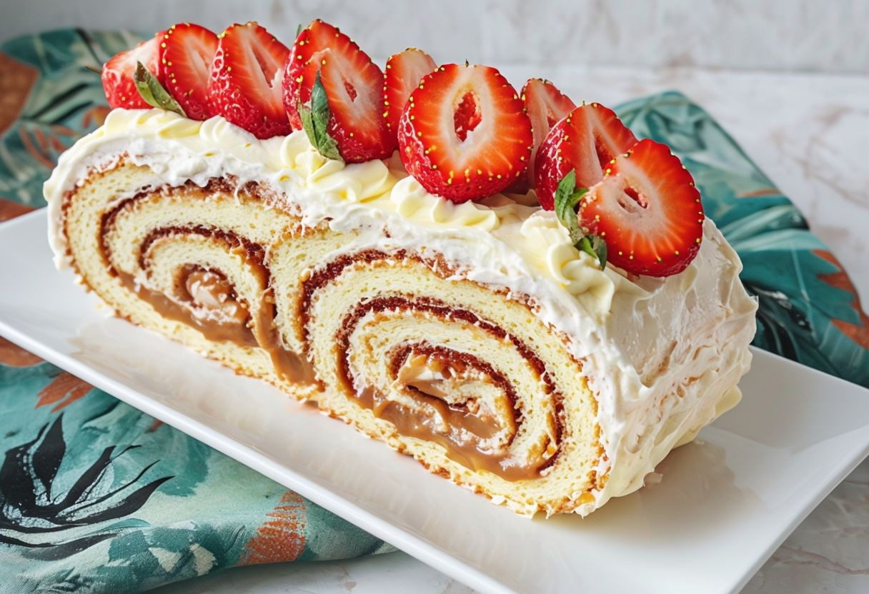 Receta Piononos rellenos con dulce de leche Receta Piononos rellenos con dulce de leche