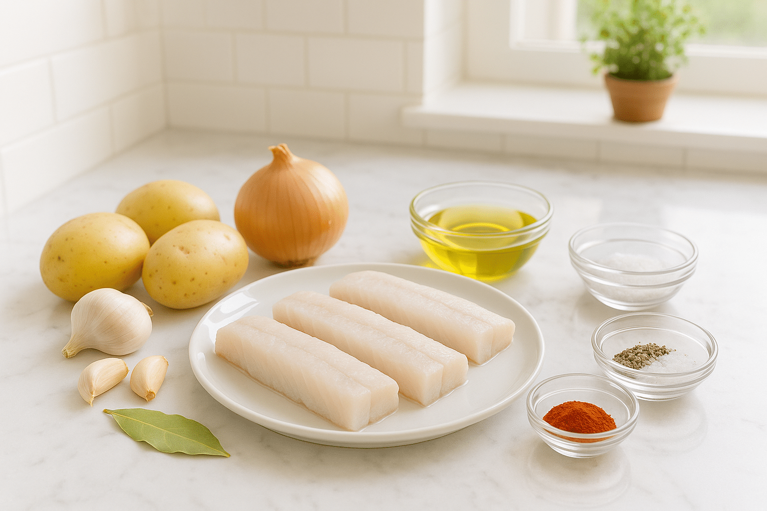 Merluza Cocida Con Patatas Ingredientes para la Merluza cocida con patatas