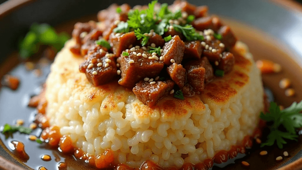 Pastel de arroz y carne picada Pastel de arroz y carne picada