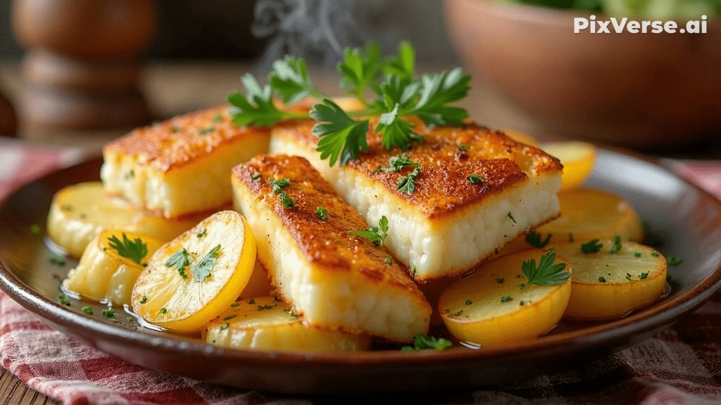 Cazuela de Bacalao Portugués Cazuela de Bacalao Portugués