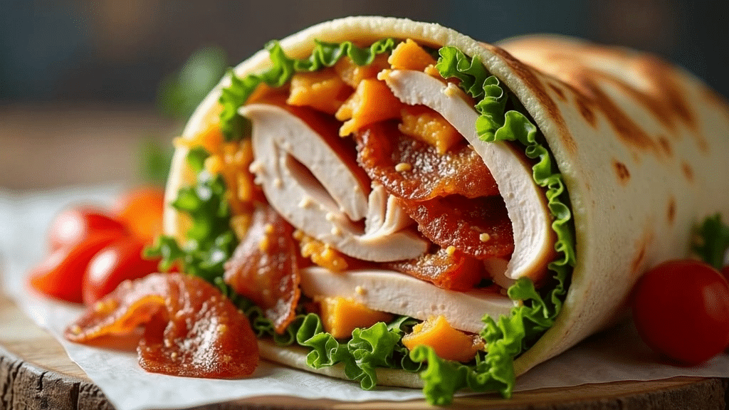 Burrito de pavo y bacon Burrito de pavo y bacon