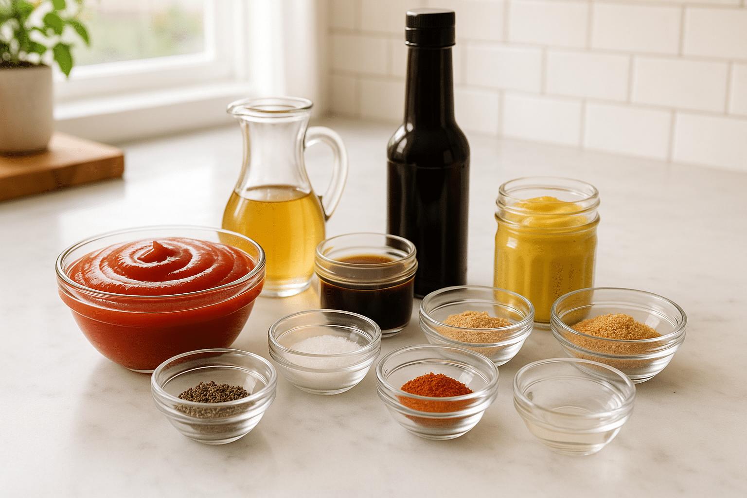 Ingredientes para la Salsa barbacoa Casera Ingredientes para la Salsa barbacoa Casera