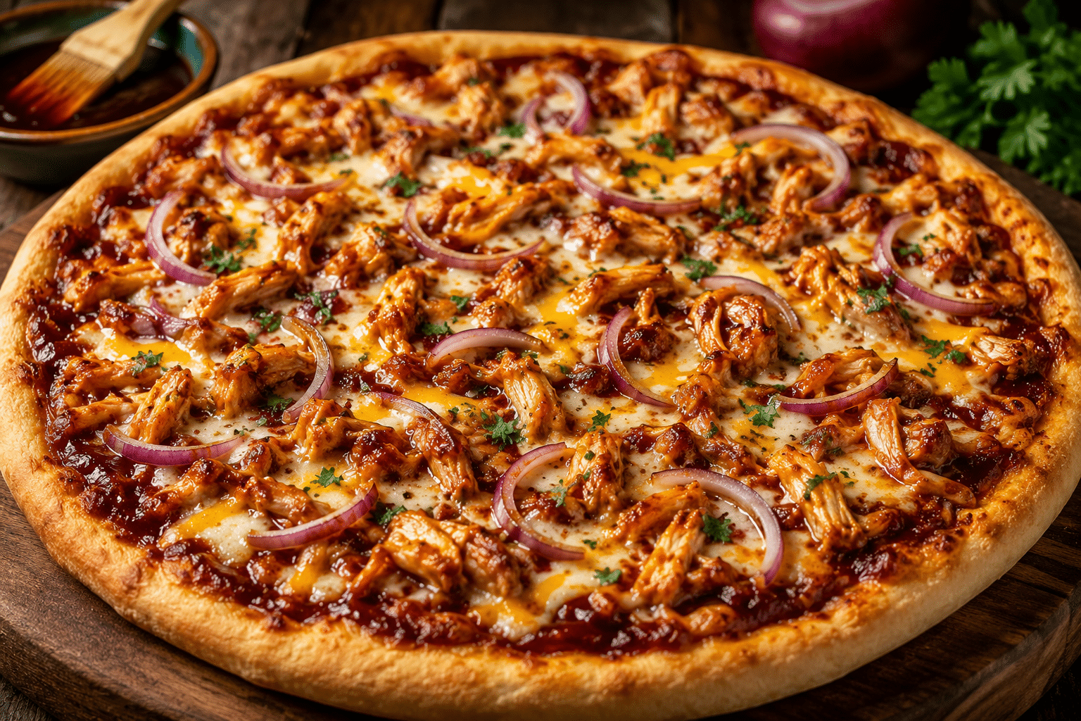 Pizza de pollo barbacoa pizza de pollo barbacoa