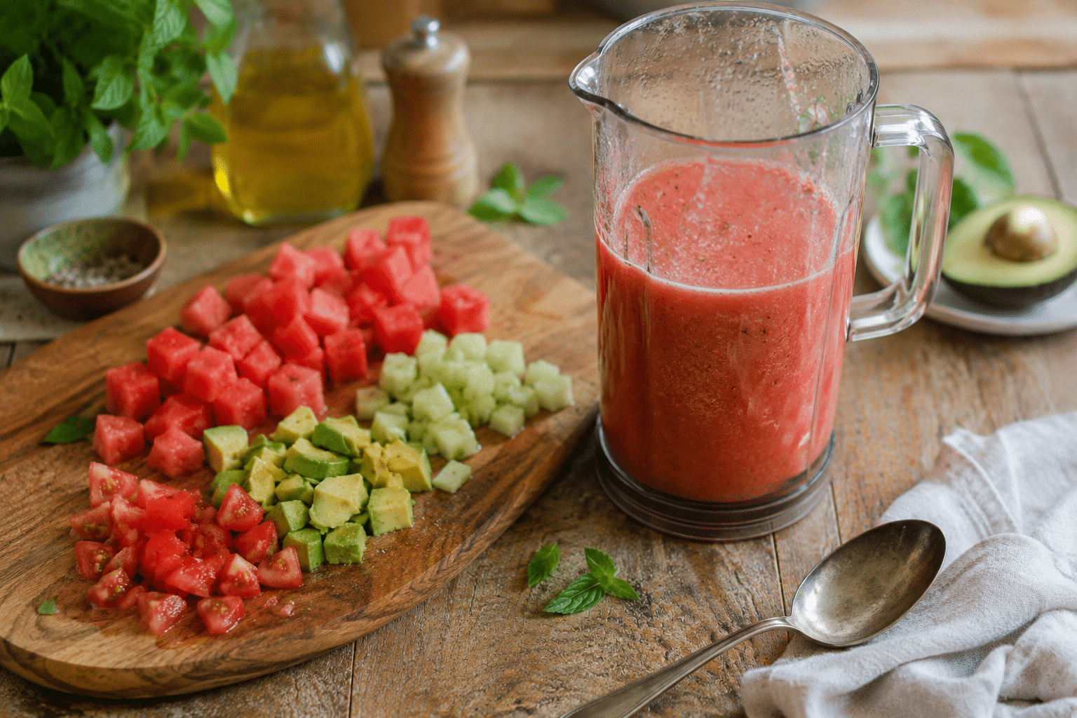 Gazpacho de sandía y aguacate gazpacho de sandía y aguacate