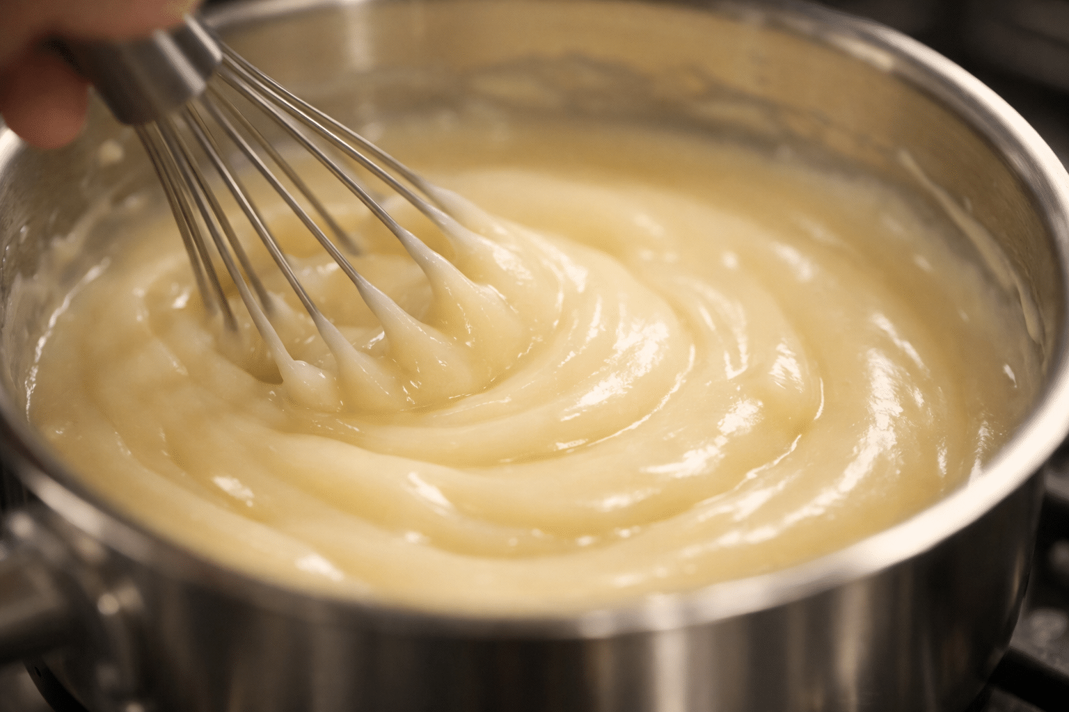 Crema Pastelera Cocina la crema pastelera a fuego medio