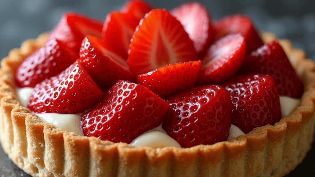 Tarta de fresa con crema pastelera Tarta de fresa con crema pastelera