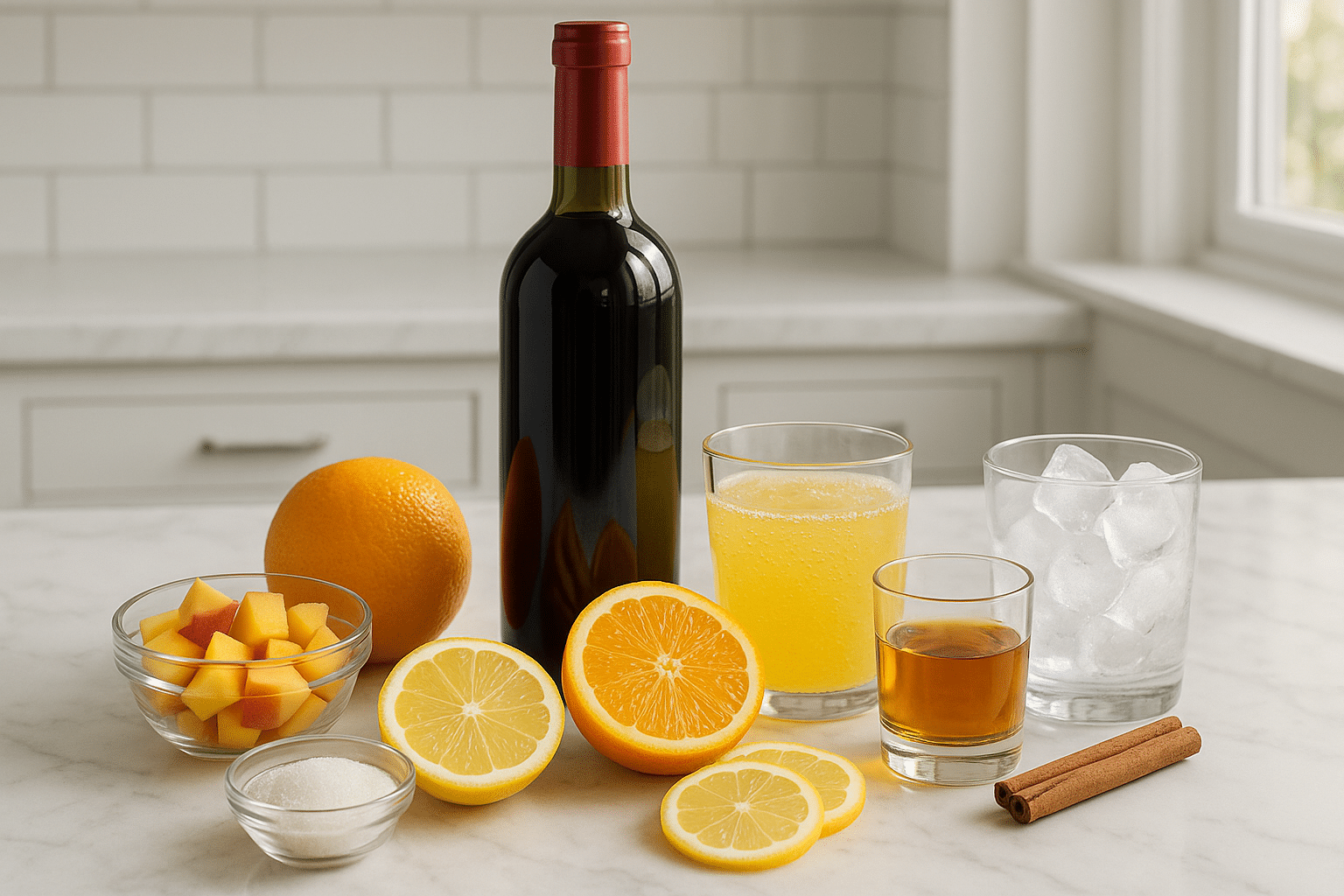 Ingredientes para la Sangria casera Ingredientes para la Sangria casera