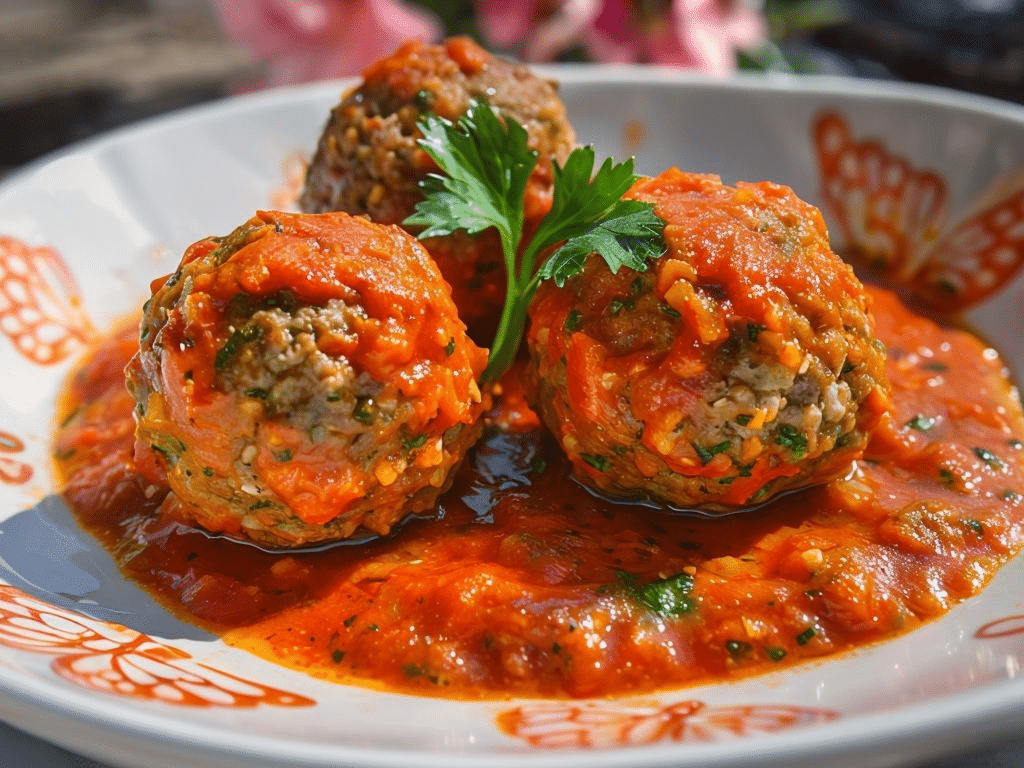 Filetes rusos en salsa Española Filetes rusos en salsa Española