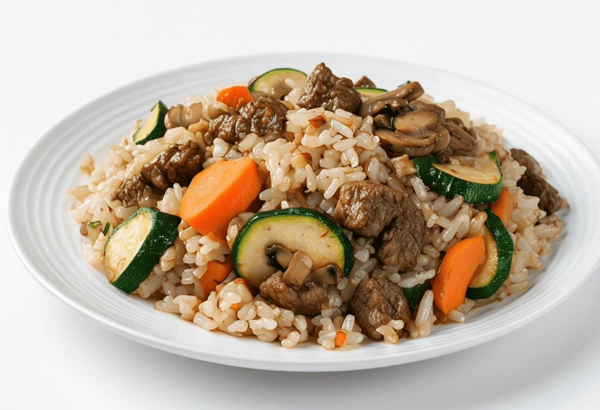 Ternera y Arroz con Verduras Ternera y Arroz con Verduras