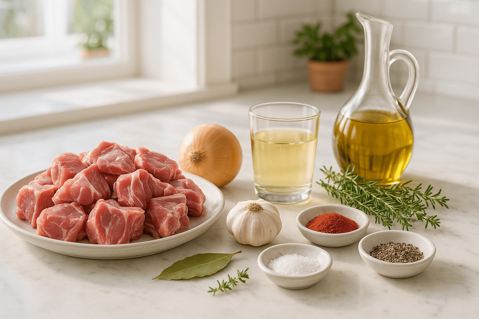 Ingredientes para la Caldereta de Cordero Segoviana Ingredientes para la Caldereta de Cordero Segoviana