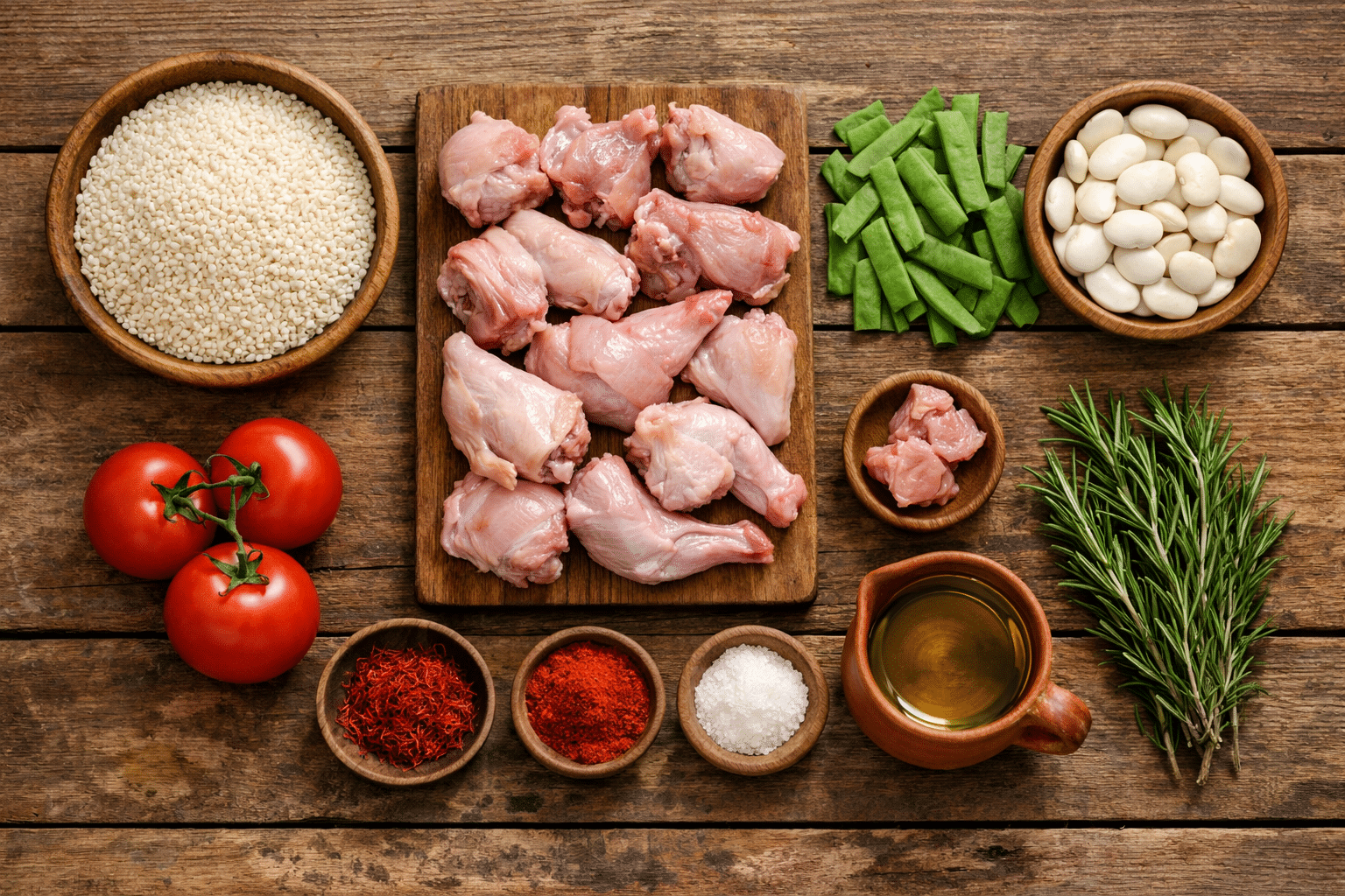 Paella valenciana tradicional ingredientes para la paella valenciana tradicional