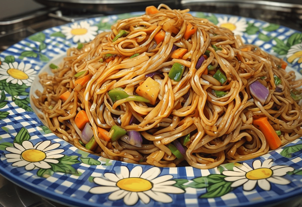 Tallarines con Gambas al estilo Chino Tallarines con Gambas al estilo Chino